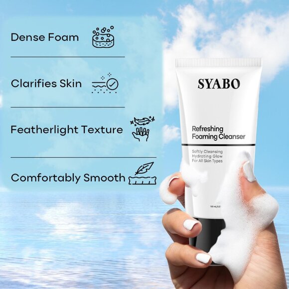 Refreshing Foaming Gentle Facial Cleanser Cleansing and Non-irritating Face Wash - Picture 3 of 12